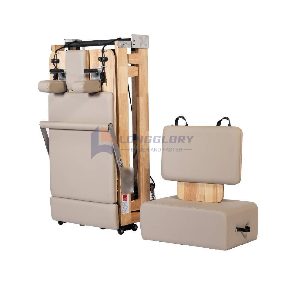 折りたたみ式オーク材ピラティス リフォーマー