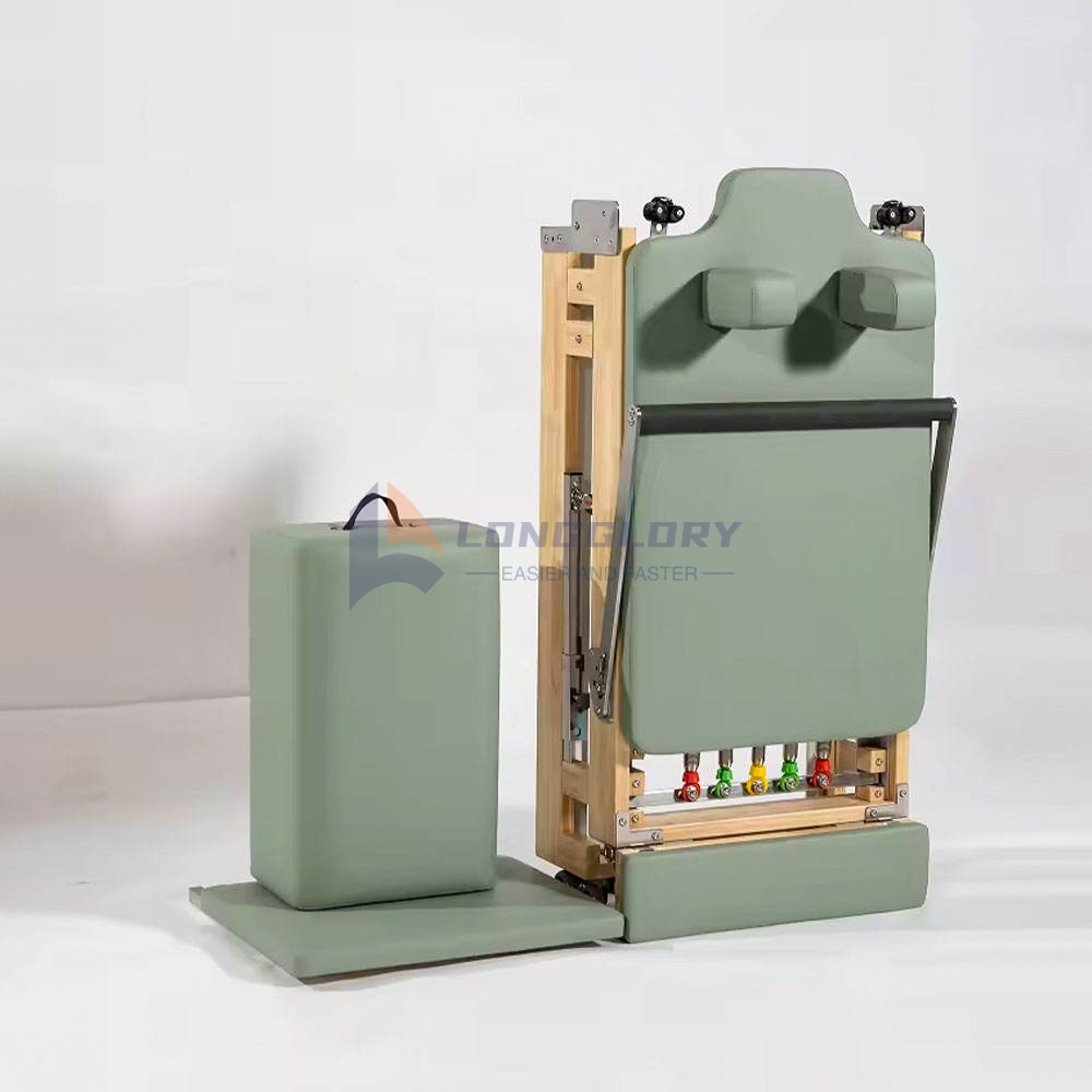 折りたたみ式オーク材ピラティスリフォーマー